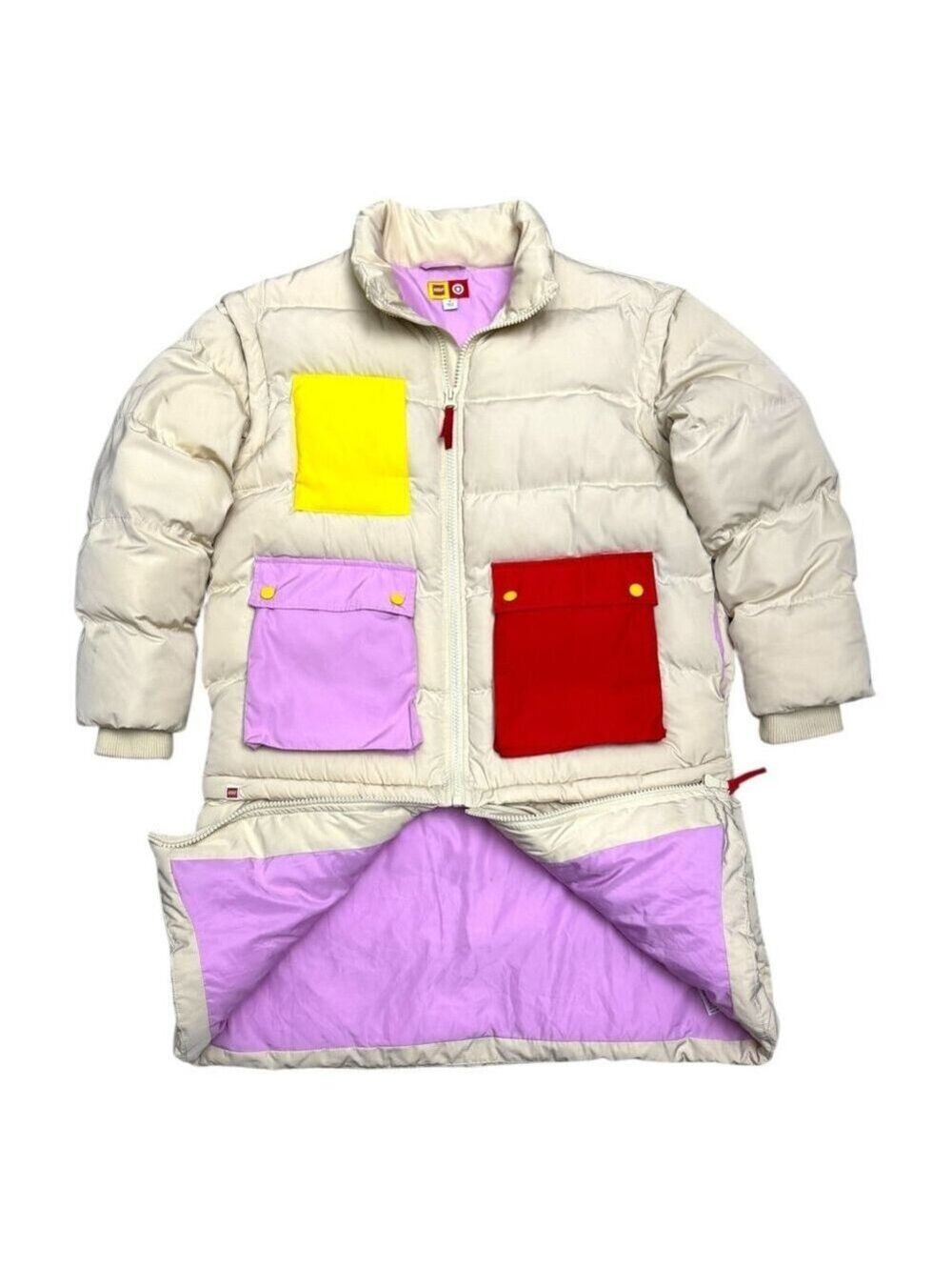 LEGO Deconstructed Winter Puffer Parka Insulated Vest & Coat Womens Small